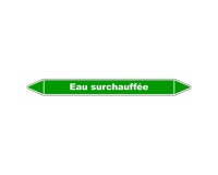 Marqueur - Tuyauterie Eau Surchauffée - Vinyle Laminé - NFX 08-105 150 x 12 mm