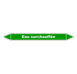 Marqueur - Tuyauterie Eau Surchauffée - Vinyle Laminé - NFX 08-105