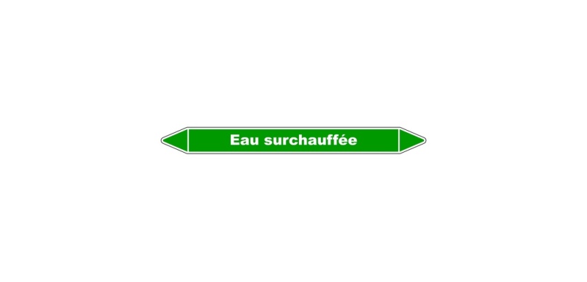 Marqueur - Tuyauterie Eau Surchauffée - Vinyle Laminé - NFX 08-105
