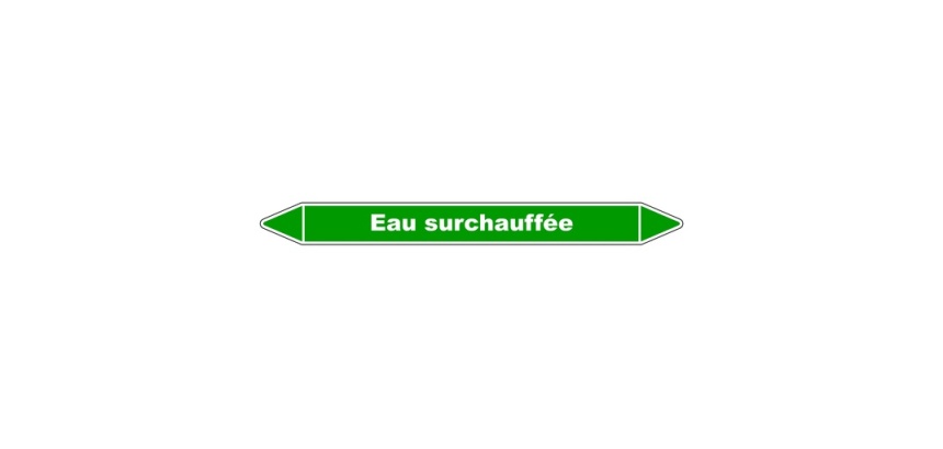 Marqueur - Tuyauterie Eau Surchauffée - Vinyle Laminé - NFX 08-105