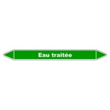 Marqueur de Tuyauterie - Eau Traitée - NFX 08-105 - Vinyle Laminé 150 x 12 mm