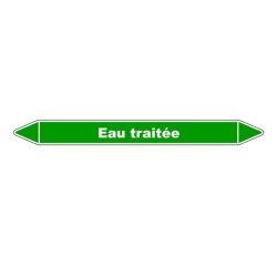 Marqueur de Tuyauterie - Eau Traitée - NFX 08-105 - Vinyle Laminé