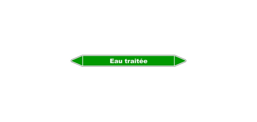 Marqueur de Tuyauterie - Eau Traitée - NFX 08-105 - Vinyle Laminé