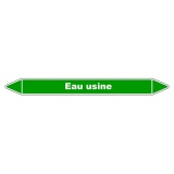 Marqueur de Tuyauterie - Eau Usine - NFX 08-105 - Vinyle Laminé 150 x 12 mm