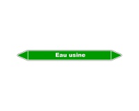 Marqueur de Tuyauterie - Eau Usine - NFX 08-105 - Vinyle Laminé 150 x 12 mm