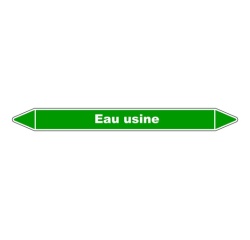Marqueur de Tuyauterie - Eau Usine - NFX 08-105 - Vinyle Laminé