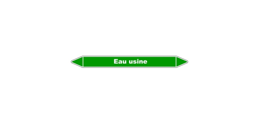 Marqueur de Tuyauterie - Eau Usine - NFX 08-105 - Vinyle Laminé