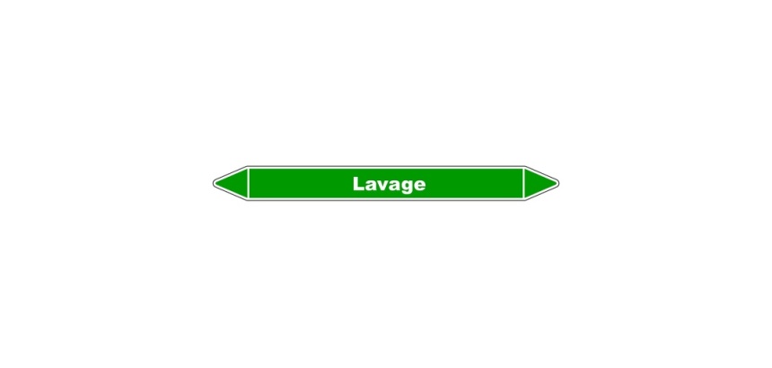 Marqueur de Tuyauterie - Lavage - NFX 08-105 - Vinyle Laminé