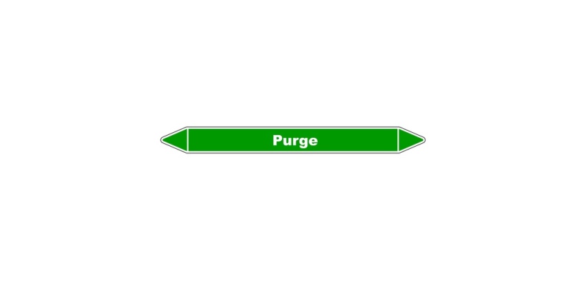 Marqueur de Tuyauterie - Purge - NFX 08-105 - Vinyle Laminé