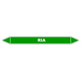 Marqueur de Tuyauterie - RIA - vert - NFX 08-105 - Vinyle Laminé 150 x 12 mm