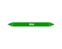 Marqueur de Tuyauterie - RIA - vert - NFX 08-105 - Vinyle Laminé 150 x 12 mm
