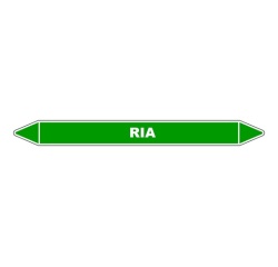 Marqueur de Tuyauterie - RIA - vert - NFX 08-105 - Vinyle Laminé