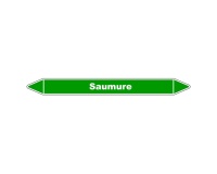 Marqueur de Tuyauterie - Saumure - NFX 08-105 - Vinyle Laminé 150 x 12 mm