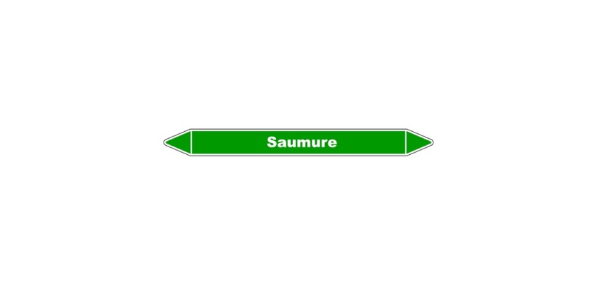 Marqueur de Tuyauterie - Saumure - NFX 08-105 - Vinyle Laminé