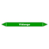 Marqueur de Tuyauterie - Vidange - NFX 08-105 - Vinyle Laminé 150 x 12 mm