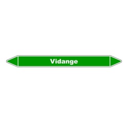 Marqueur de Tuyauterie - Vidange - NFX 08-105 - Vinyle Laminé