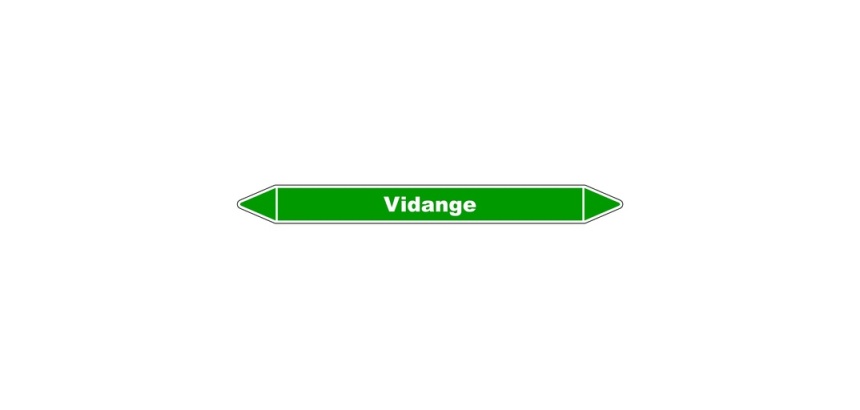 Marqueur de Tuyauterie - Vidange - NFX 08-105 - Vinyle Laminé