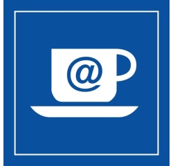 Panneau d'information - Signalétique Cybercafé - ISO 7001 125 x 125 mm Vinyle Souple Autocollant