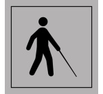 Pictogramme - Accessibilité malvoyant ou aveugle - ISO 7001
