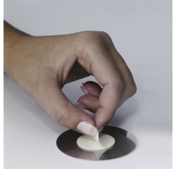 Panneau d'information - Tirez - Diam 83 mm - Acier inoxydable