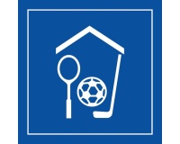 Pictogramme d'information - Gymnase/salle de sport - ISO 7001 250 x 250 mm PVC 2 mm blanc