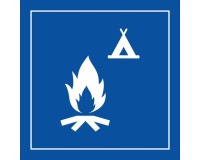 Pictogramme d'information - Pictogramme Feu de camp - ISO 7001 350 x 350 mm PVC 2 mm
