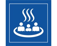 Panneau d'information - Pictogramme Source thermale - ISO 7001 350 x 350 mm PVC 2 mm