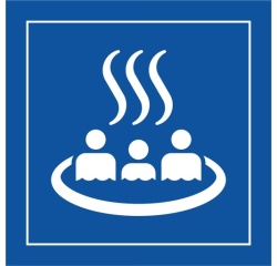 Panneau d'information - Pictogramme Source thermale - ISO 7001