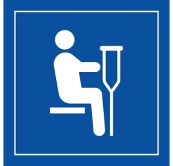 Panneau d'information - Picto Siège prioritaire blessés - ISO 7001