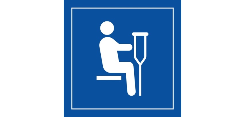 Panneau d'information - Picto Siège prioritaire blessés - ISO 7001