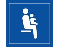 Panneau - Siège prioritaire pour personne avec enfant - PI TF 025 350 x 350 mm PVC 2 mm