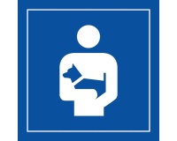 Panneau signalétique - Pictogramme Porter les chiens - Gravoply