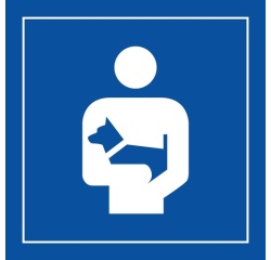 Panneau signalétique - Pictogramme Porter les chiens - Gravoply