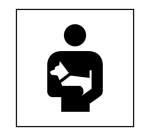 Panneau signalétique - Pictogramme Porter les chiens - Gravoply
