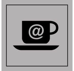 Pictogramme d'information - Cybercafé - ISO 7001 - Gravoply