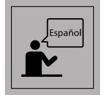 Panneau info - Communication langue spécifiée - ISO 7001 125 x 125 mm Blanc