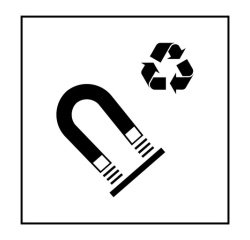 Panneau Recyclage - Acier magnétique - PI PF 064 - ISO 7001
