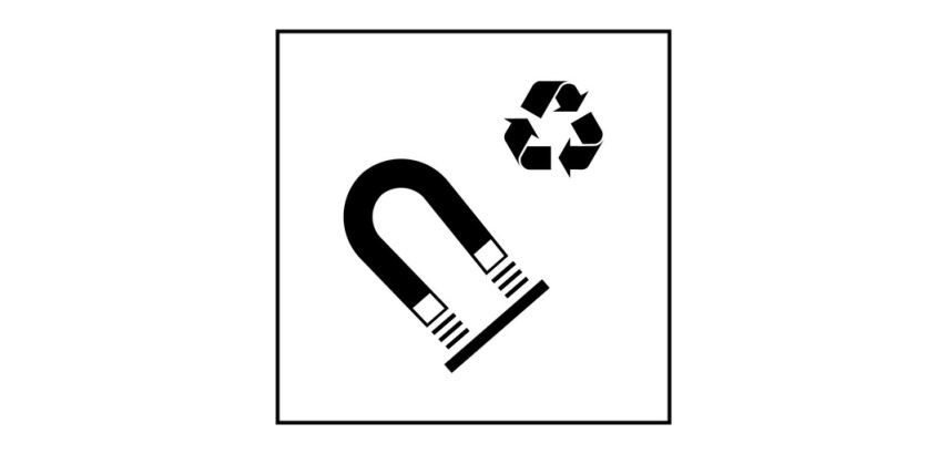Panneau Recyclage - Acier magnétique - PI PF 064 - ISO 7001