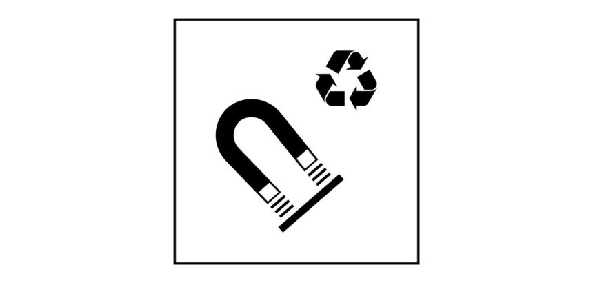 Panneau Recyclage - Acier magnétique - PI PF 064 - ISO 7001