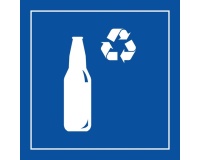 Panneau Tri Sélectif - Recyclage verre - ISO 7001 - Gravoply
