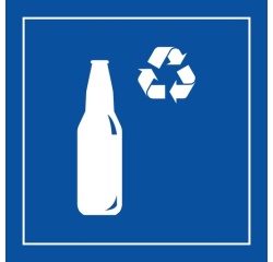 Panneau Tri Sélectif - Recyclage verre - ISO 7001 - Gravoply