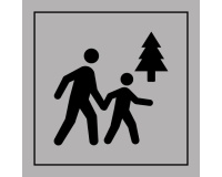 Panneau d'information - Espace naturel accessible au public - ISO 7001 - Gravoply