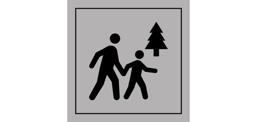 Panneau d'information - Espace naturel accessible au public - ISO 7001 - Gravoply