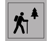 Panneau signalétique - Sentier de randonnée pédestre - Gravoply