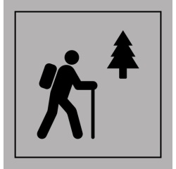 Panneau signalétique - Sentier de randonnée pédestre - Gravoply