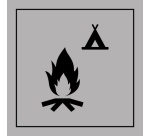 Pictogramme d'information - Feu de camp - ISO 7001 - Gravoply