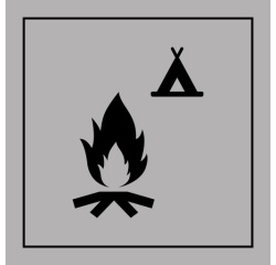 Pictogramme d'information - Feu de camp - ISO 7001 - Gravoply
