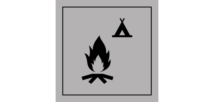 Pictogramme d'information - Feu de camp - ISO 7001 - Gravoply