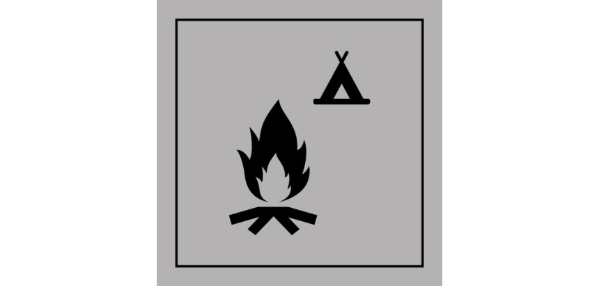 Pictogramme d'information - Feu de camp - ISO 7001 - Gravoply