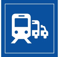 Panneau d'information - Pôle de correspondance ou gare routière - ISO 7001 - Gravoply